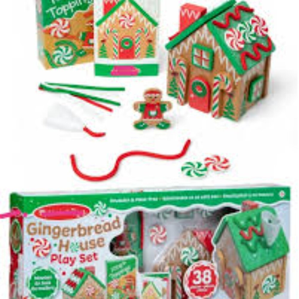 Melissa & Doug Gingerbread House Wooden Playset 38 Pieces